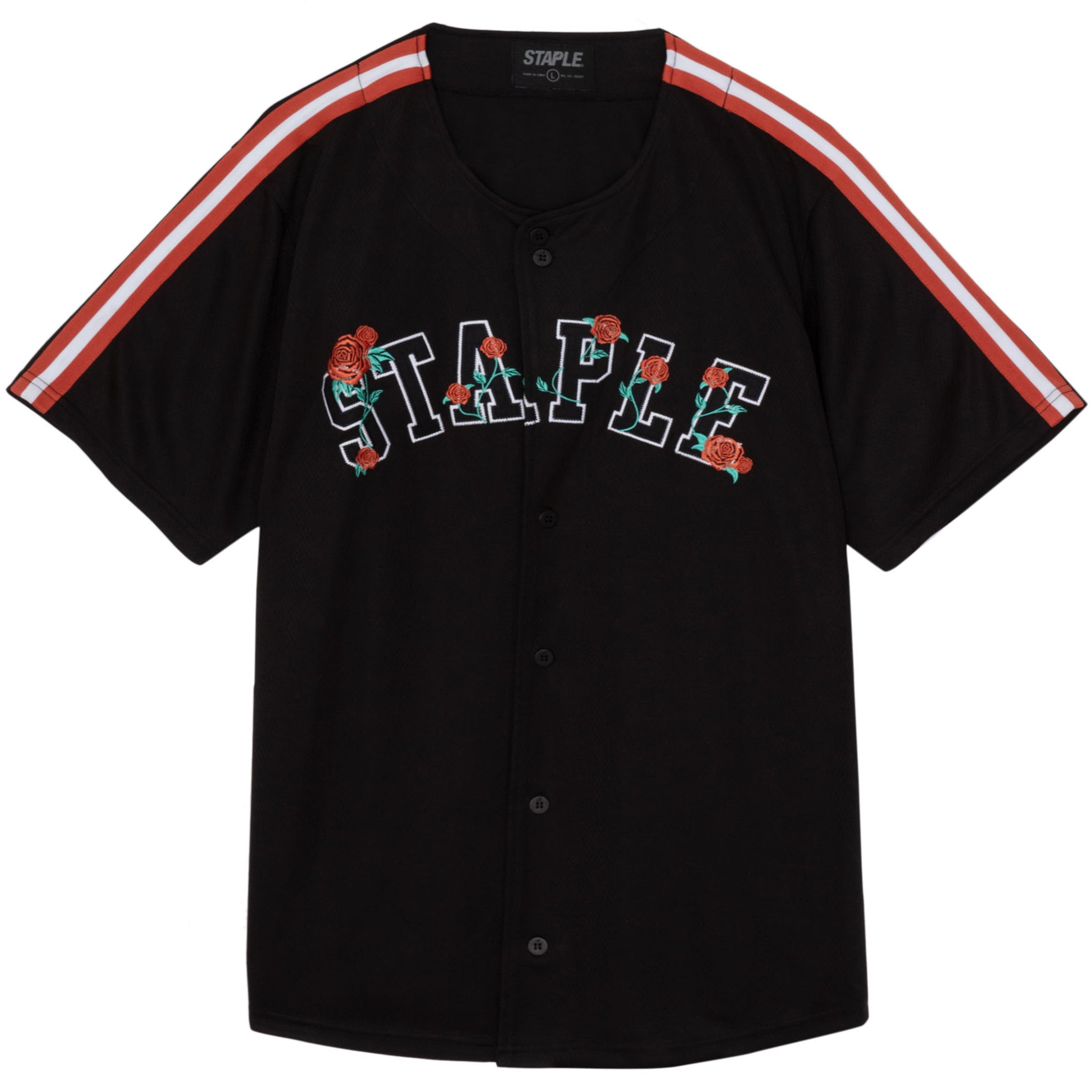 Black Staple Baseball Jersey