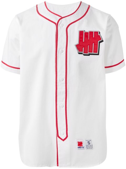 UNDEFEATED UNDFTD HEAD HUNTER BASEBALL JERSEY #05 WHITE RED GREY NEW XL