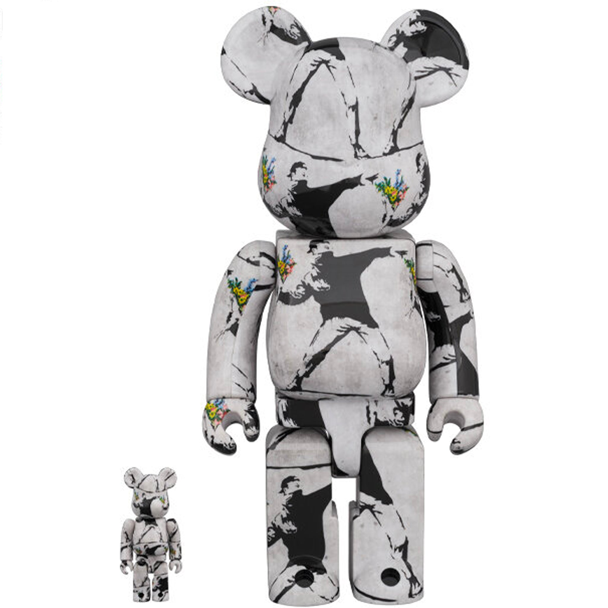 Be@rbrick x Brandalism - Banksy Flower Bomber 100% + 400% – Capsul