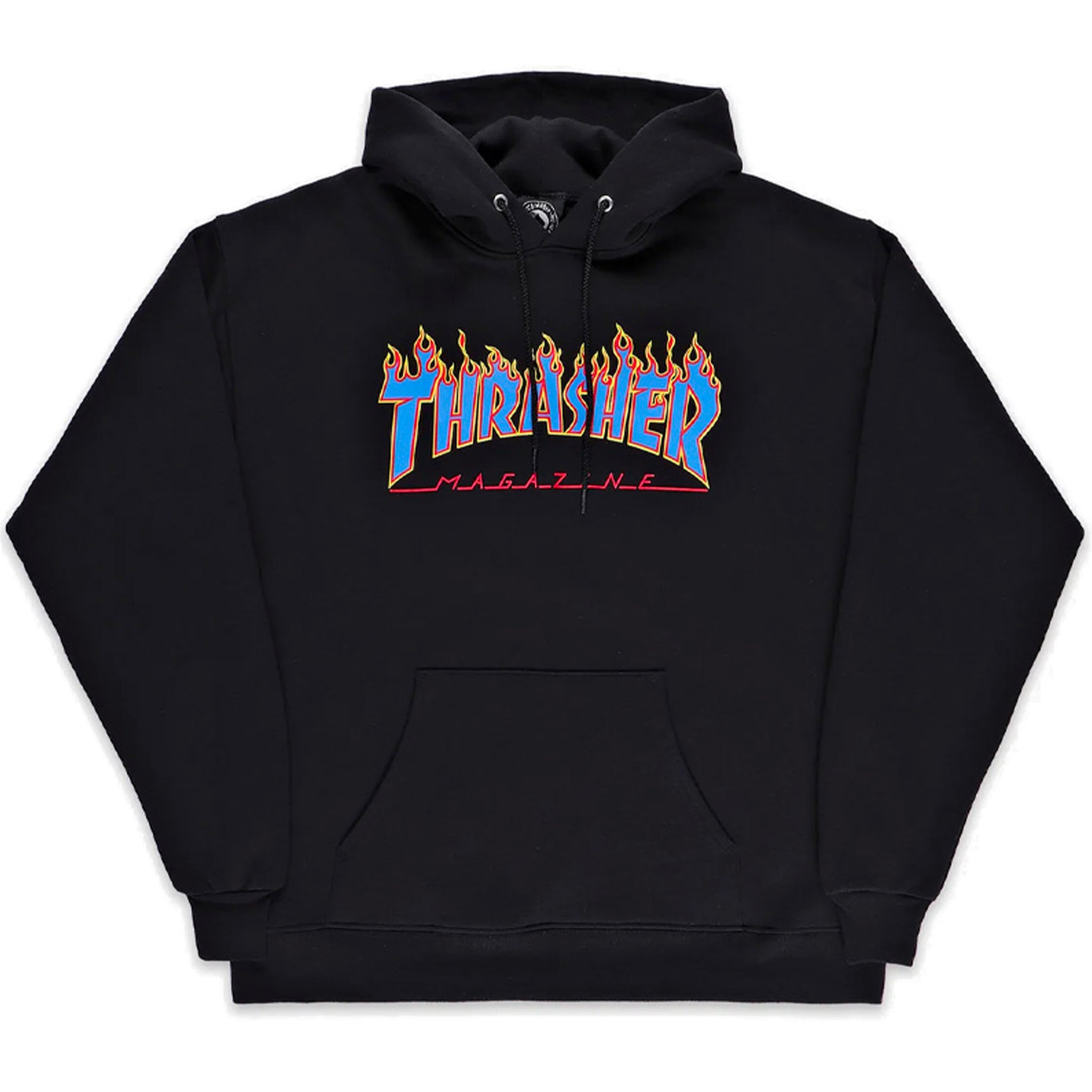 Thrasher flame cheap logo hoodie black