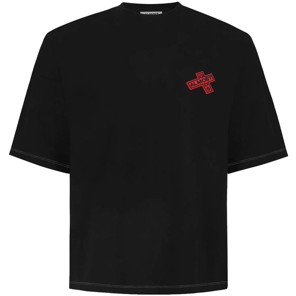 PIGMENT DYED RUBBER CROSS LOGO TEE