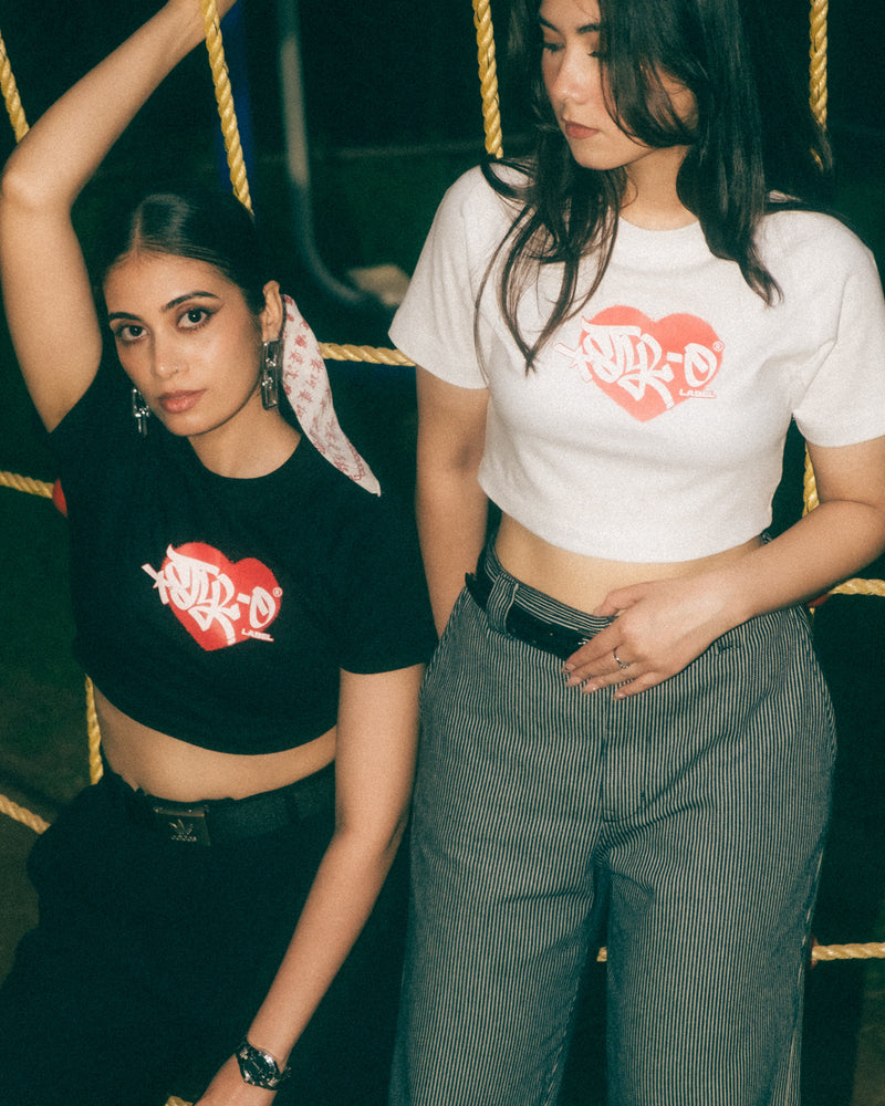 Baby Tee (Pink/Red Heart)