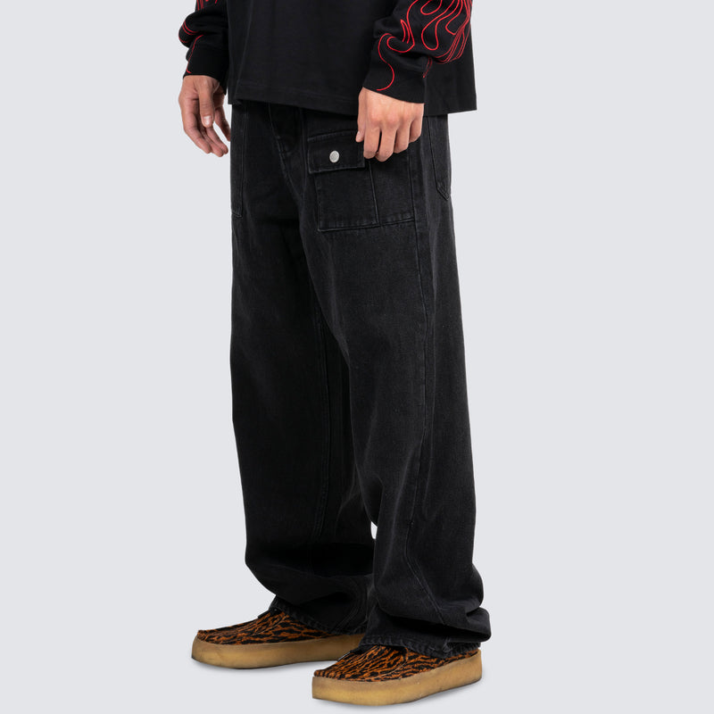 GRIND BAGGY JEANS (BLACK)