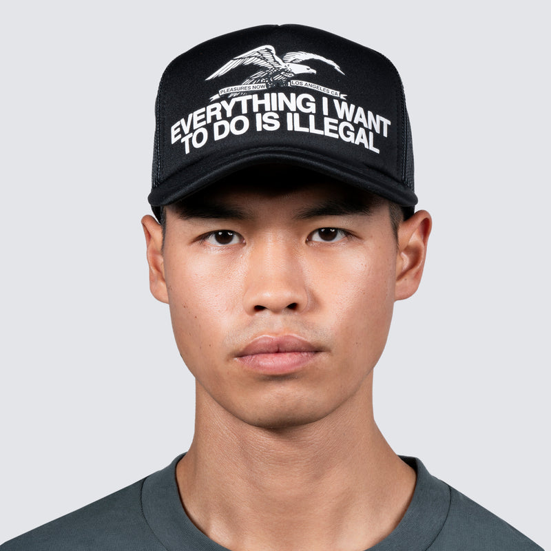 ILLEGAL TRUCKER CAP (BLACK)