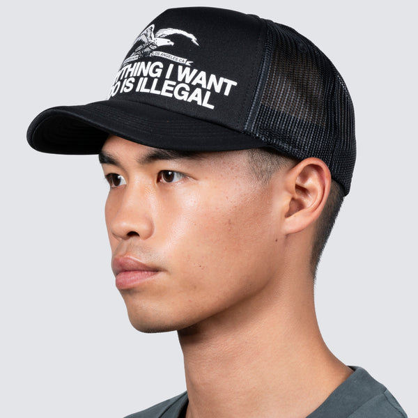 ILLEGAL TRUCKER CAP (BLACK)