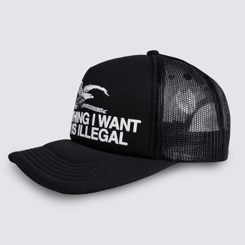 ILLEGAL TRUCKER CAP (BLACK)