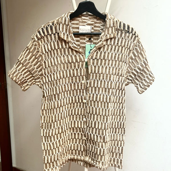 PRE-LOVED HARAGO Crochet shirt