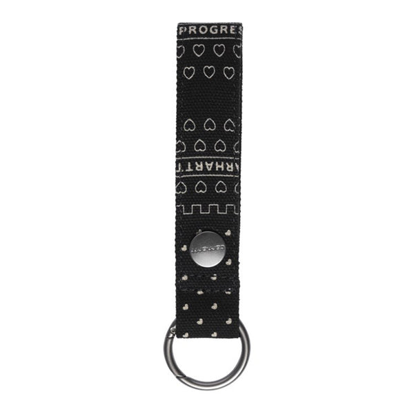 HEART BANDANA KEYCHAIN (PRINT/BLACK)