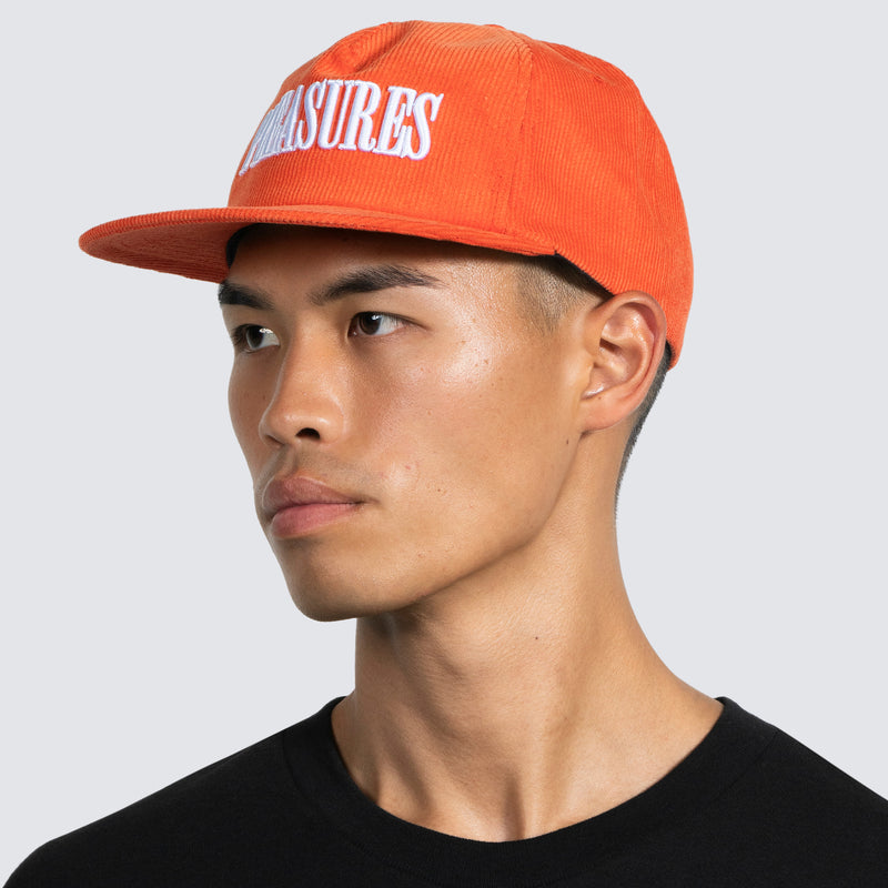 ONYX CORDUROY SNAPBACK (Safety orange)