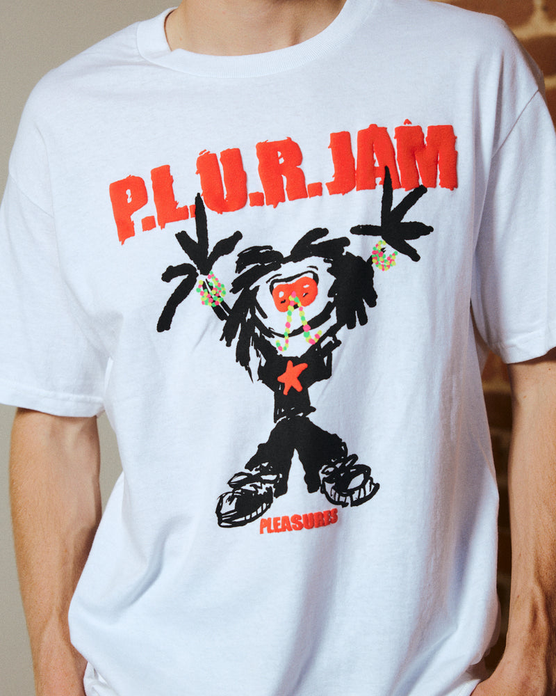 P.L.U.R. JAM TEE (WHITE)