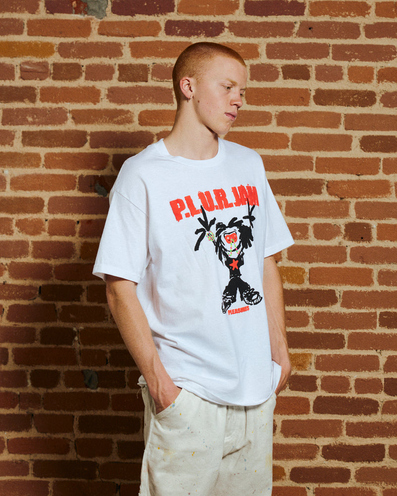 P.L.U.R. JAM TEE (WHITE)