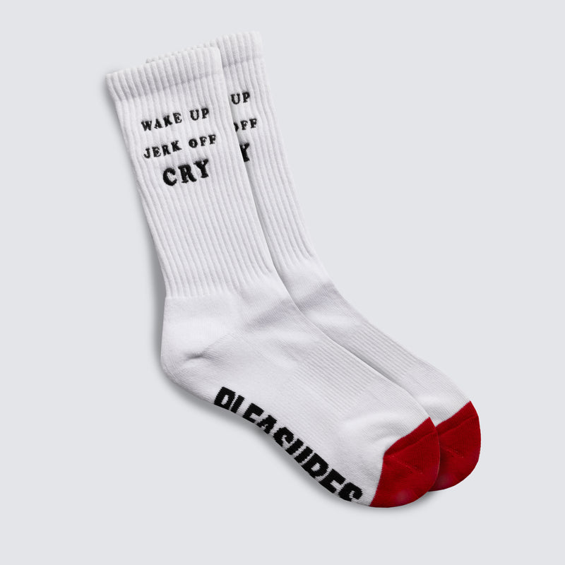 WAKE UP SOCKS (White)