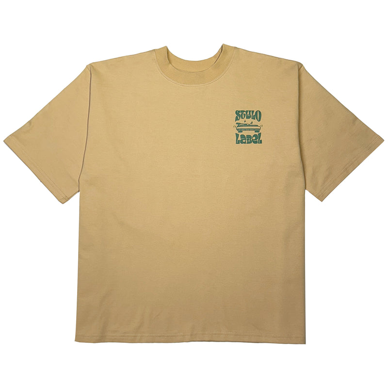 BEST FRIENDS RECORD PLAYER TEE (BEIGE)