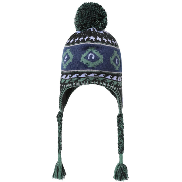 Pom Earflap Beanie (Black)