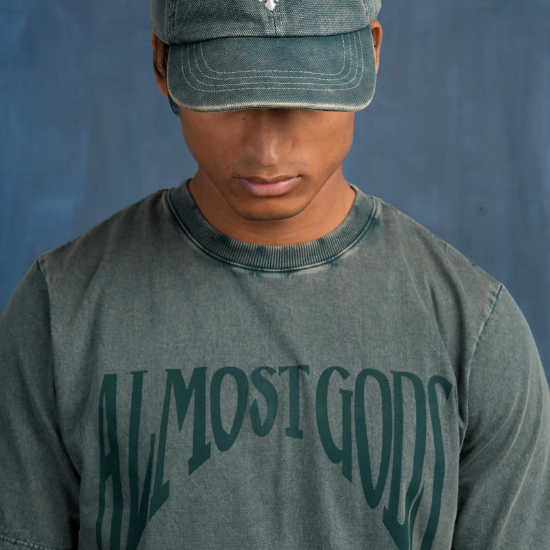 STONEWASHED GOTHIC TEE (PINE GREEN)