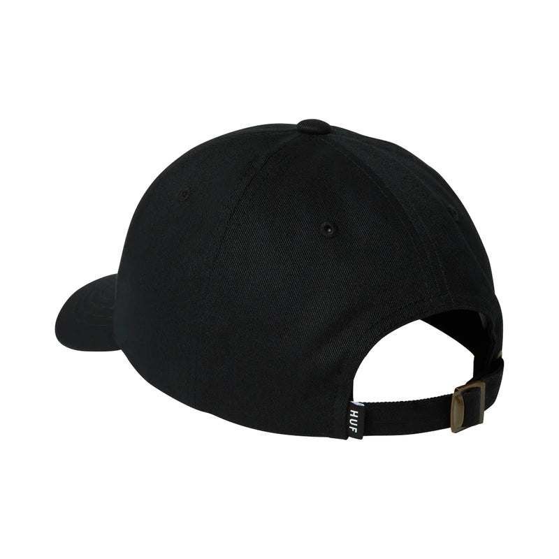 CURVED VISOR 6-PANEL HAT (Black)