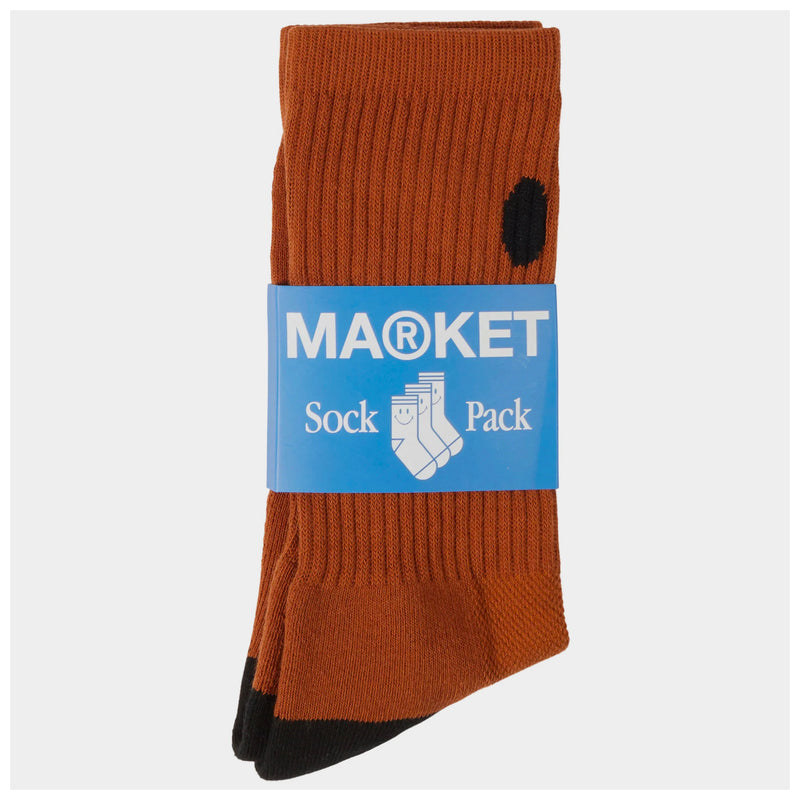 SMILEY OVERSIZED SOCKS (Rust)