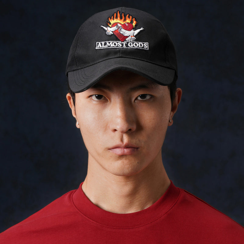 BURNING HEART CAP (BLACK)