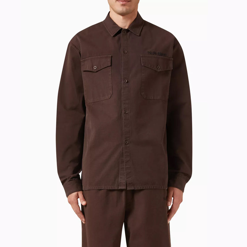 Mini Problemo LS Work Shirt (Brown)