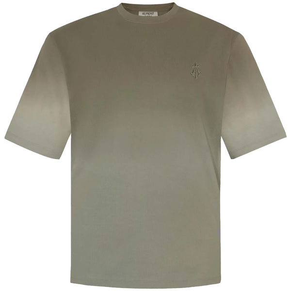 ALPHA CROSS TEE (DIP DYE GREEN)