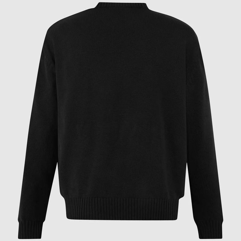 Alpha Cross Knit Sweater (Black)