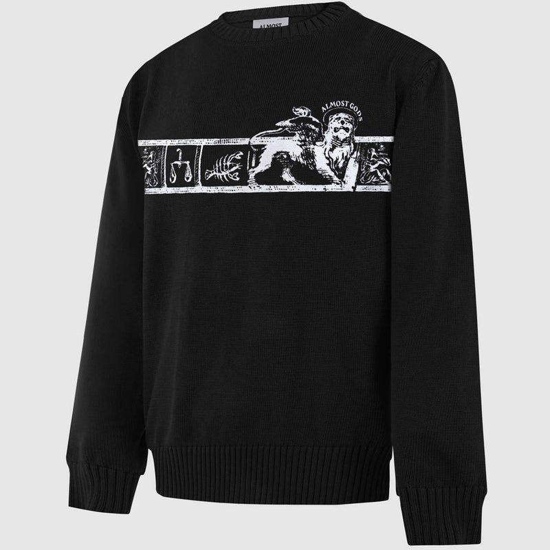 Zodiac Knit Sweater (Black)