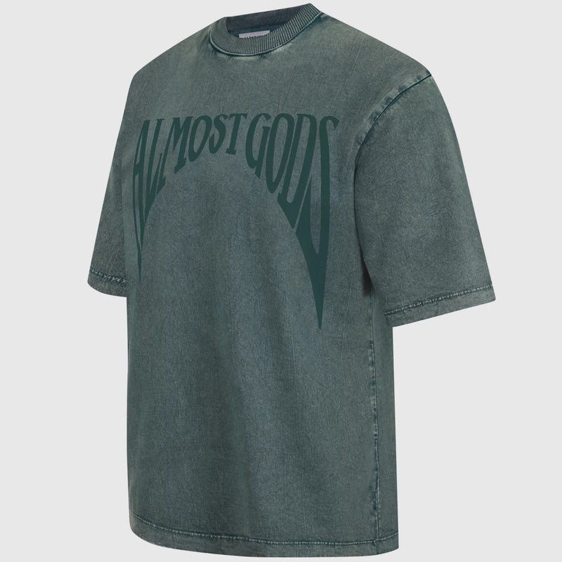 STONEWASHED GOTHIC TEE (PINE GREEN)