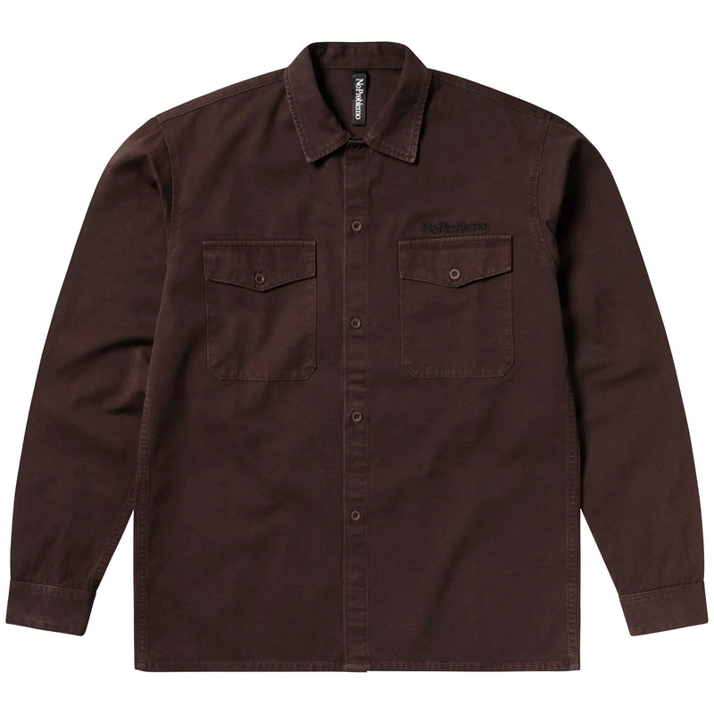 Mini Problemo LS Work Shirt (Brown)