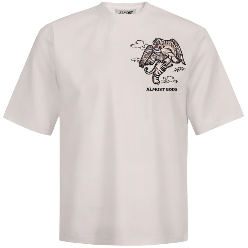 Winged Tiger Embroidered Tee (Off White)