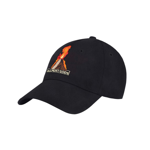 VOLCANO EMBROIDERED CAP (BLACK)