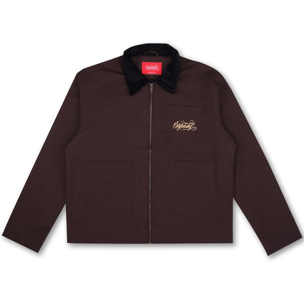 STATEMENT CORDUROY JACKET (BROWN)