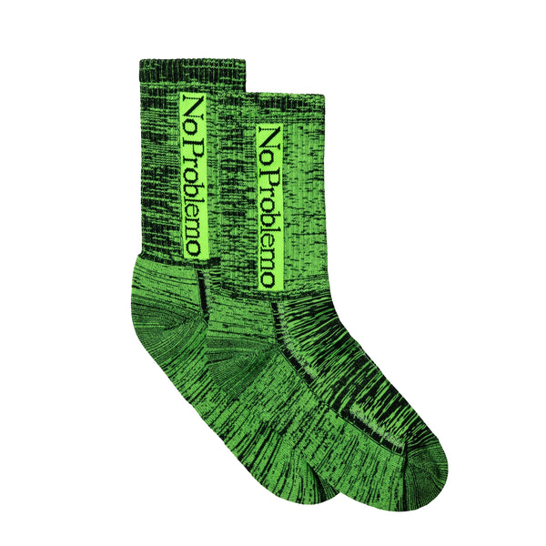 No Problemo Glitch Knit Sock (Green)