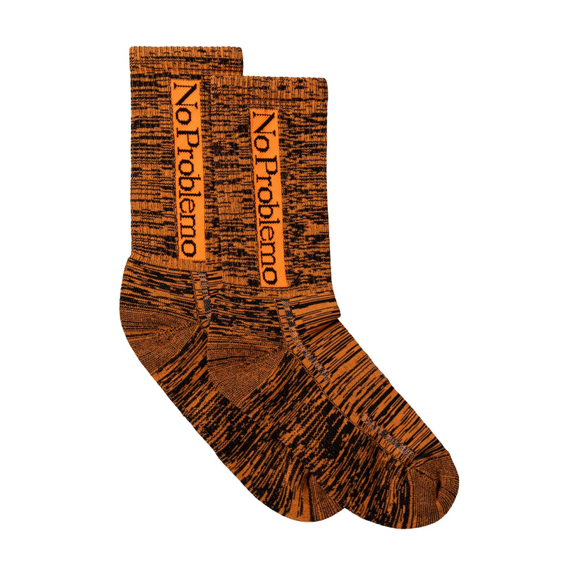 No Problemo Glitch Knit Sock (Orange)