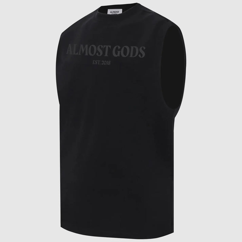 Almost Gods Est 2018 Sleeveless Tee (Black)