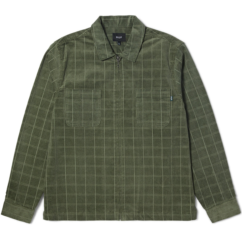 Trenton Zip Shacket (Olive)