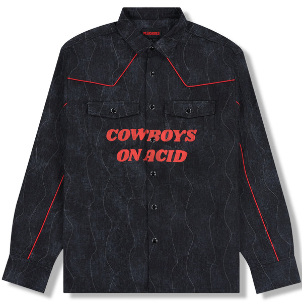 ACID COWBOY DENIM SHIRT (BLACK)