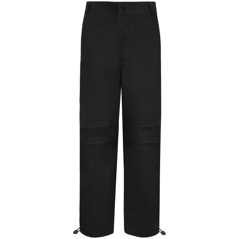 CONSTRUCTED TWILL PANTS (BLACK)