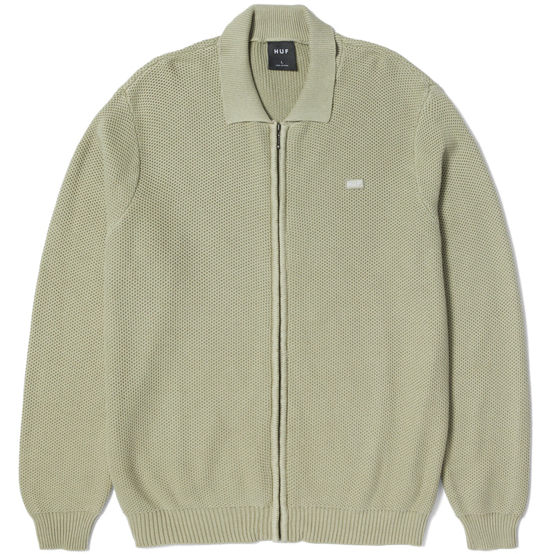 Anton Zip Overdyed Sweater (Putty)