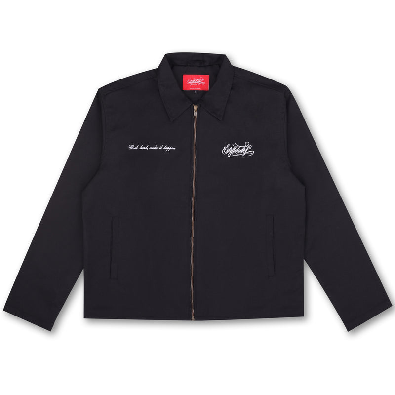 WORK HARD MAKE IT HAPPEN JACKET (BLACK)