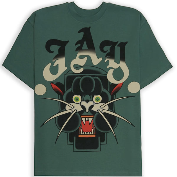 Black Panther Tattoo Tee (Sage)