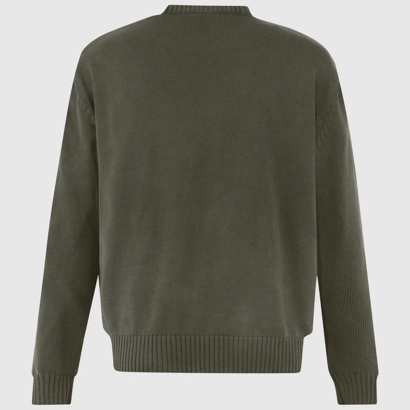 Alpha Cross Knit Sweater (Olive)