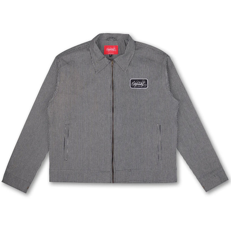 Hickory Stripe Work Jacket (Black)