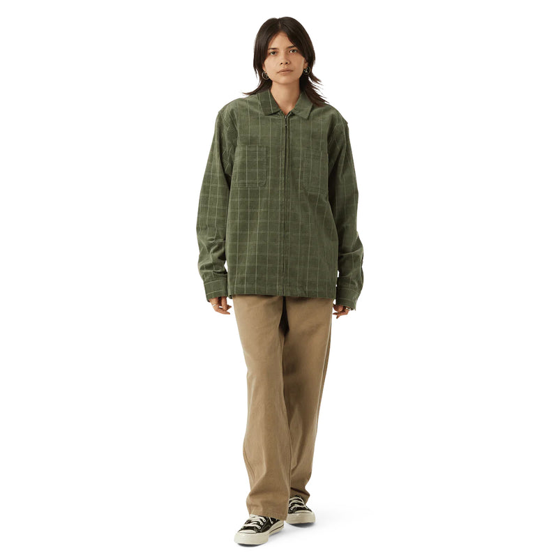 Trenton Zip Shacket (Olive)