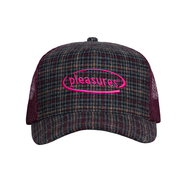 HAPPIER PLAID TRUCKER (MAROON)