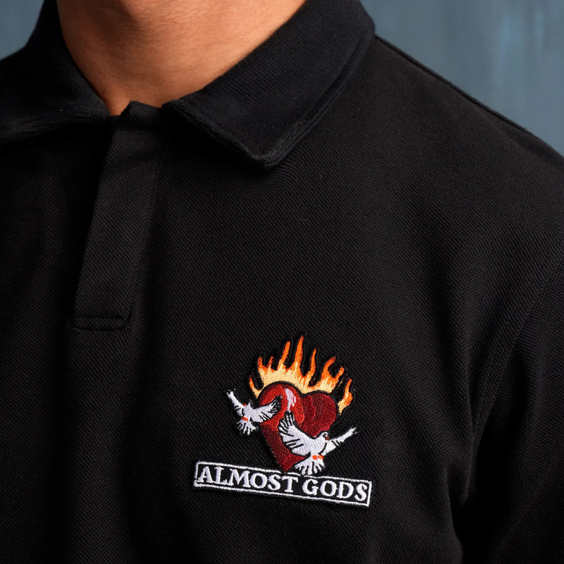 BURNING HEART POLO TEE