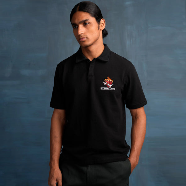 BURNING HEART POLO TEE