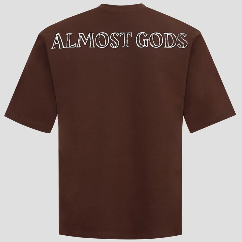 ALPHA CROSS CHAIN LINK TEE (BROWN)