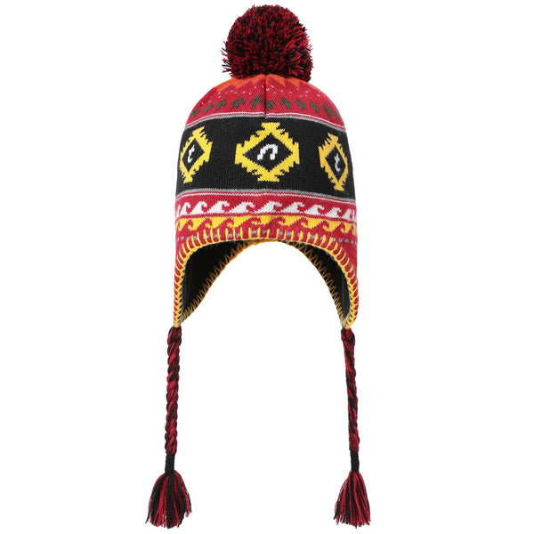 Pom Earflap Beanie (Red)