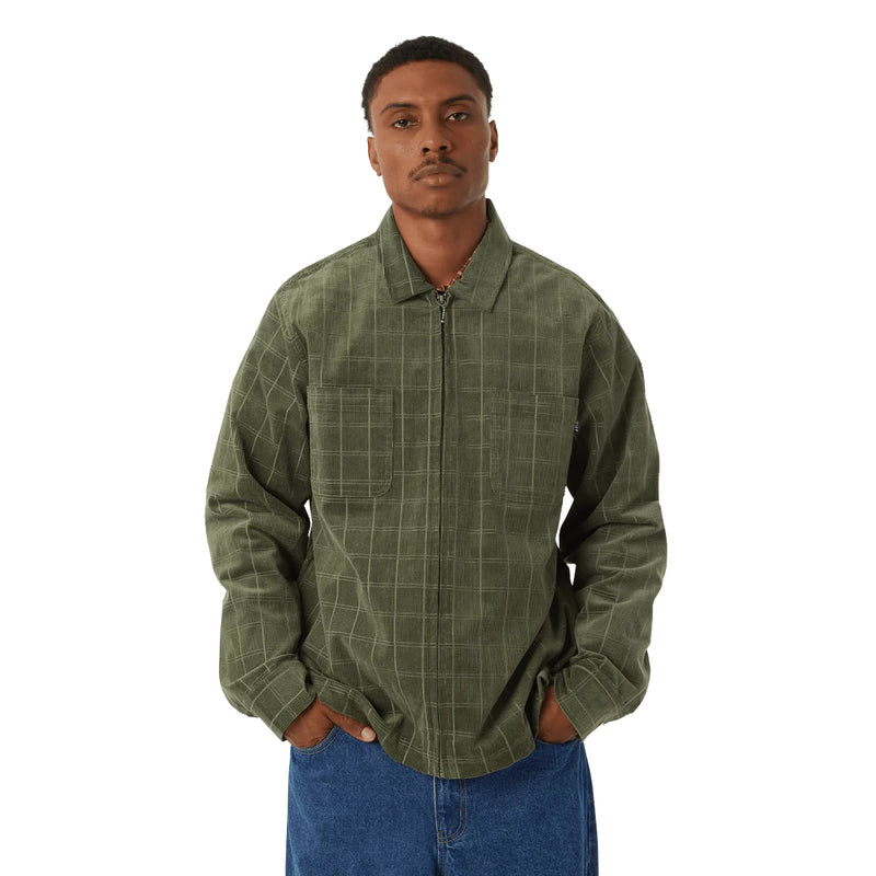 Trenton Zip Shacket (Olive)