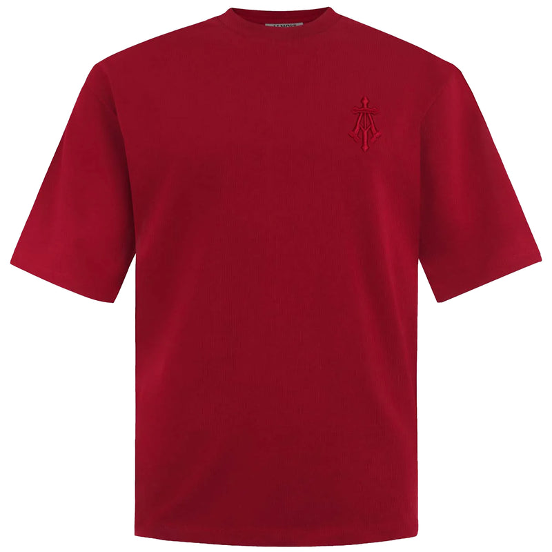 Alpha Cross Embroidered Tee (Red)